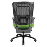 Vertical Black Mesh Back Chair with Shiny Black Base 1